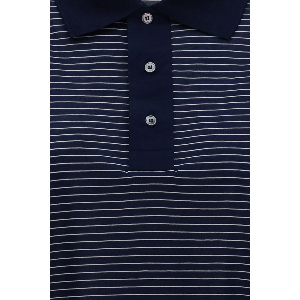 Ami Paris Blue Cotton Polo Shirt - Ami de Coeur Collection