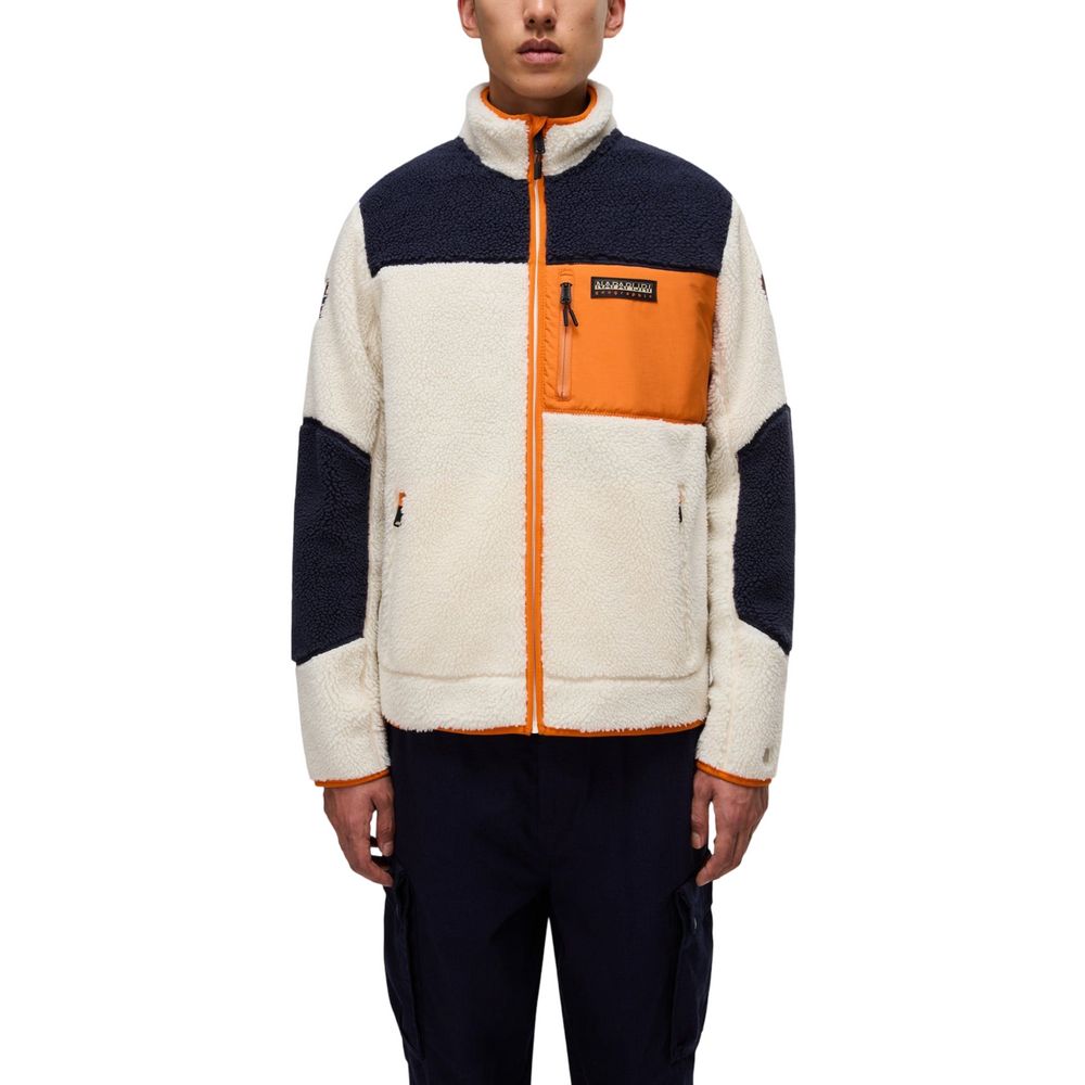 Napapijri YUPIK FZ Orange Polyester Sweatshirt for Men