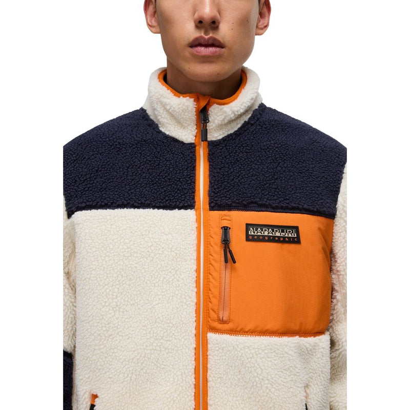 Napapijri YUPIK FZ Orange Polyester Sweatshirt for Men