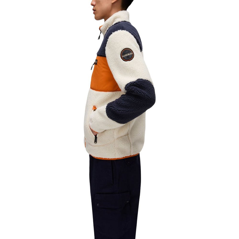 Napapijri YUPIK FZ Orange Polyester Sweatshirt for Men