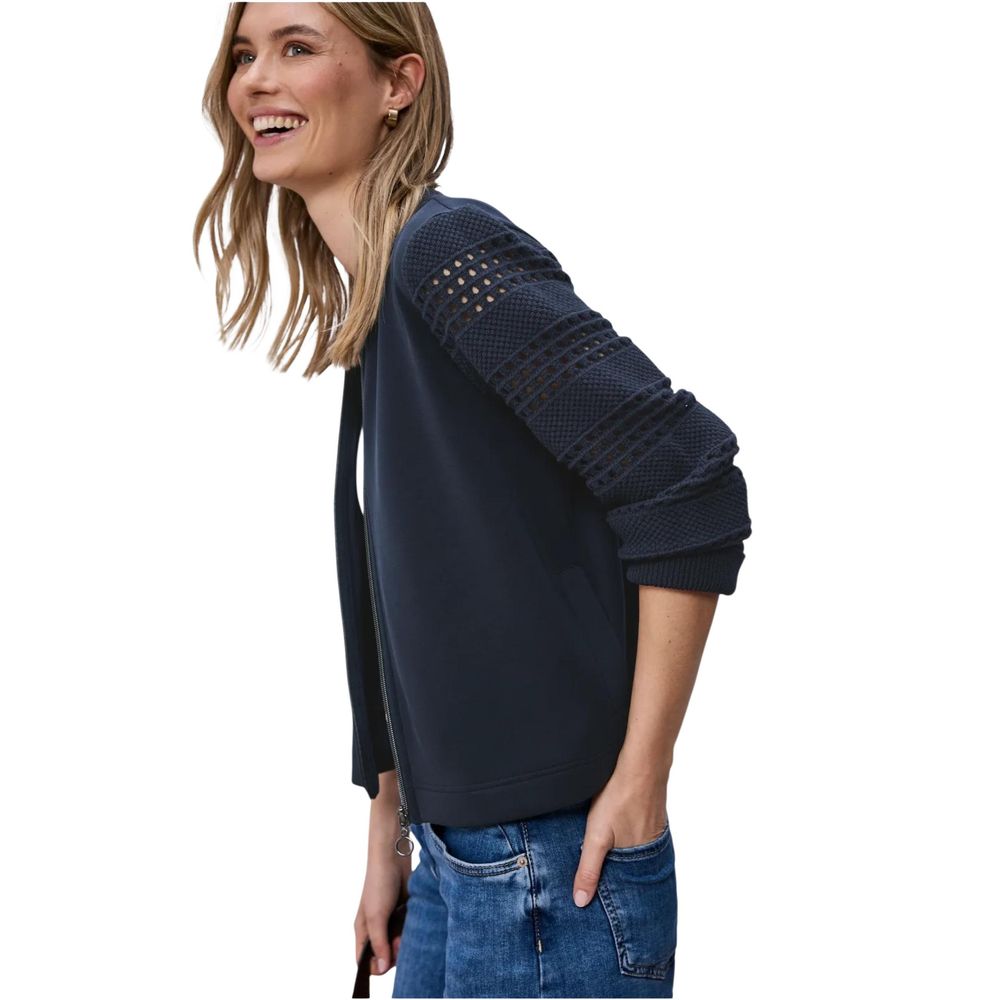 Street One Blue Modal Sweatshirt - Women's Crewneck