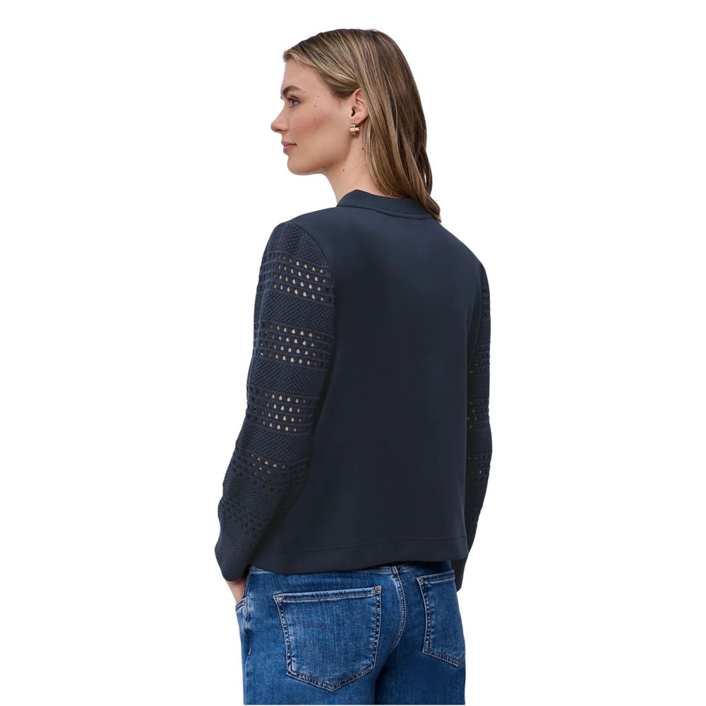 Street One Blue Modal Sweatshirt - Women's Crewneck