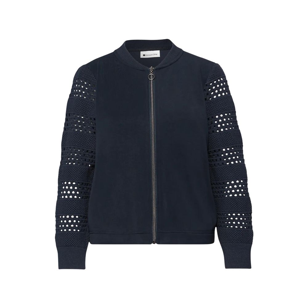 Street One Blue Modal Sweatshirt - Women's Crewneck