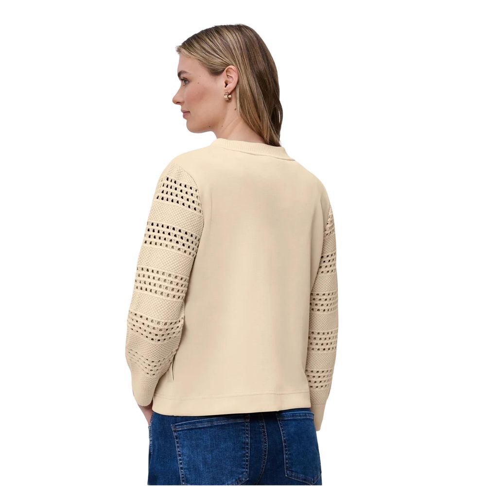 Street One Beige Modal Sweatshirt for Women