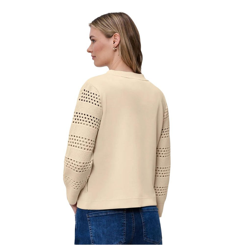 Street One Beige Modal Sweatshirt for Women
