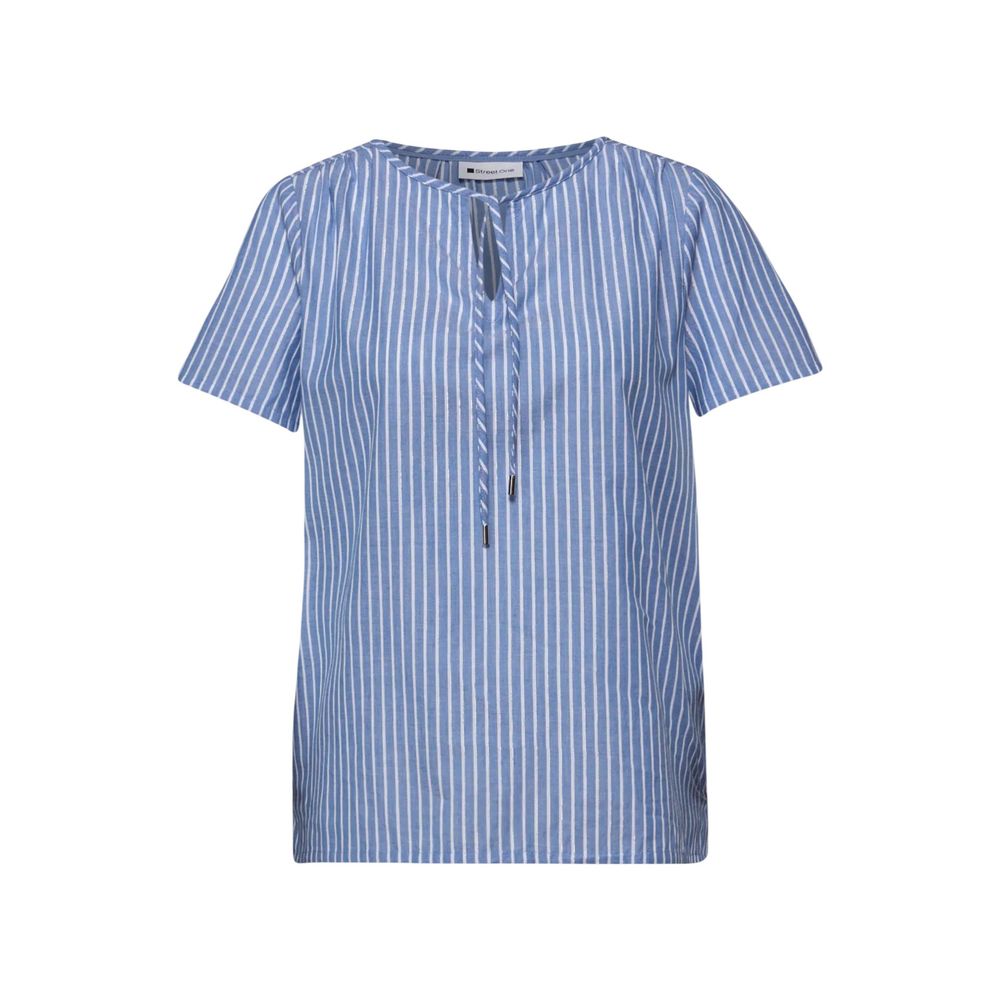 Street One Blue Striped Cotton Blouse for Women