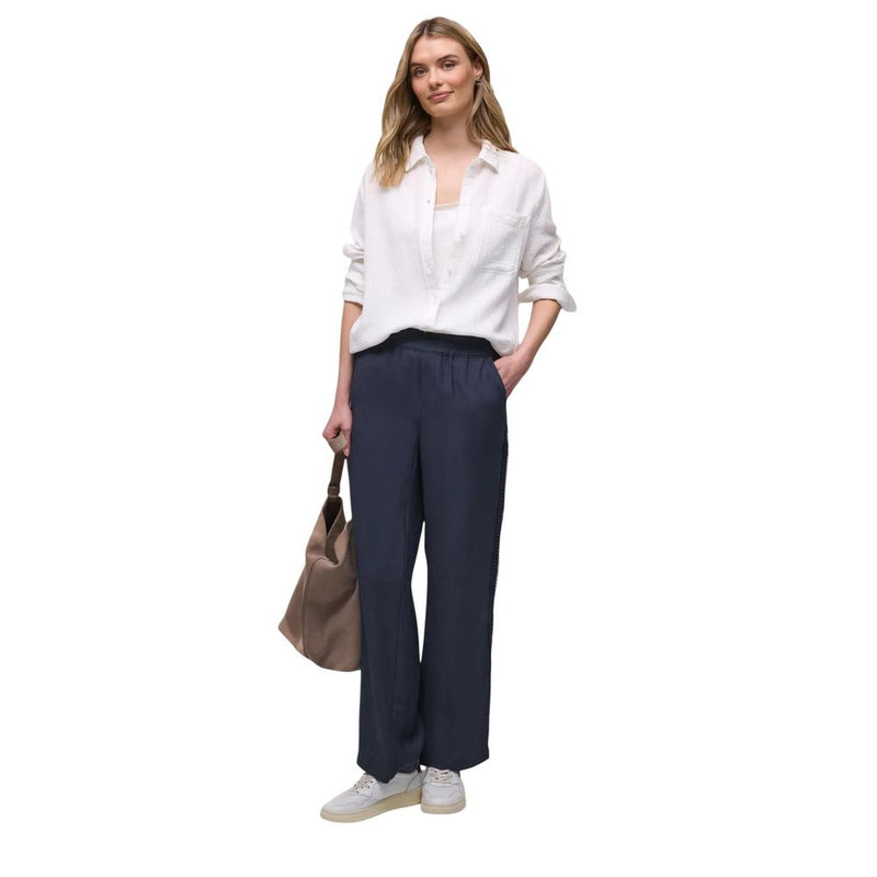Street One Style_Emee HW Blue Modal Casual Pants for Women