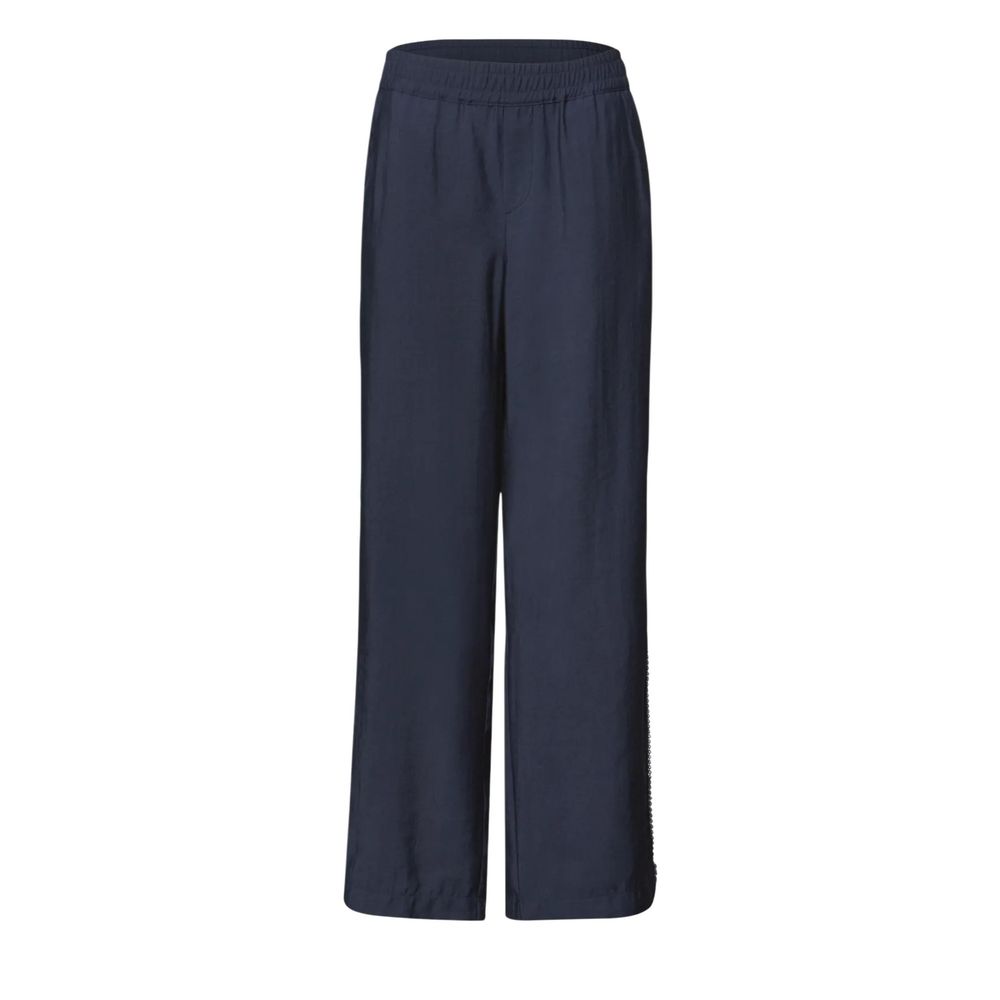 Street One Style_Emee HW Blue Modal Casual Pants for Women
