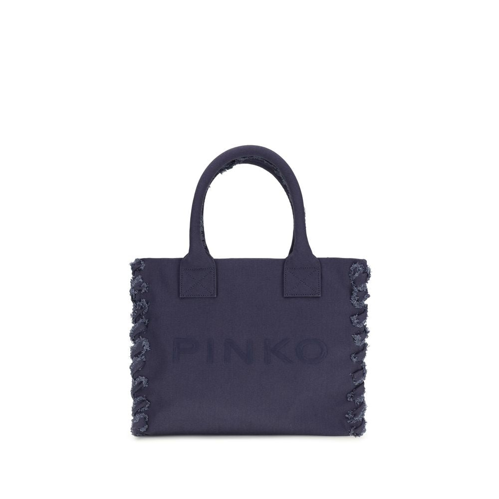 PINKO Blue Cotton Shoulder Bag - Stylish & Functional Tote