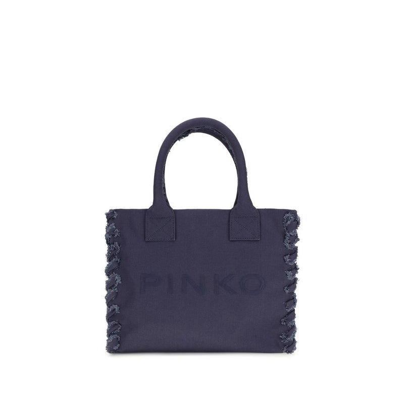 PINKO Blue Cotton Shoulder Bag - Stylish & Functional Tote