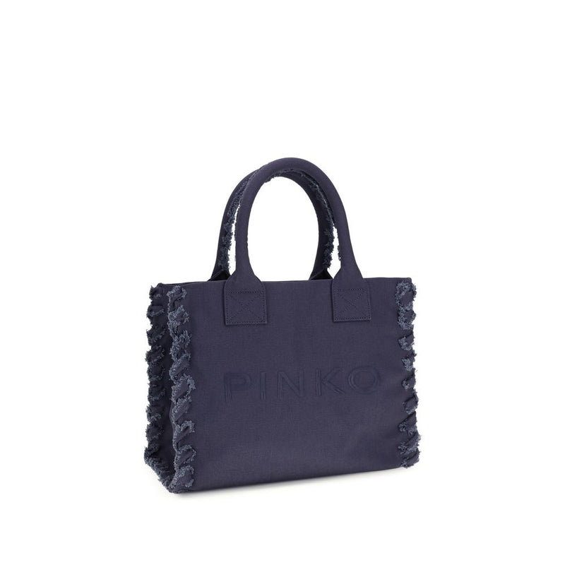 PINKO Blue Cotton Shoulder Bag - Stylish & Functional Tote