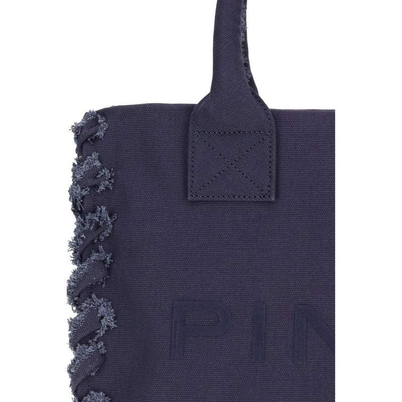 PINKO Blue Cotton Shoulder Bag - Stylish & Functional Tote