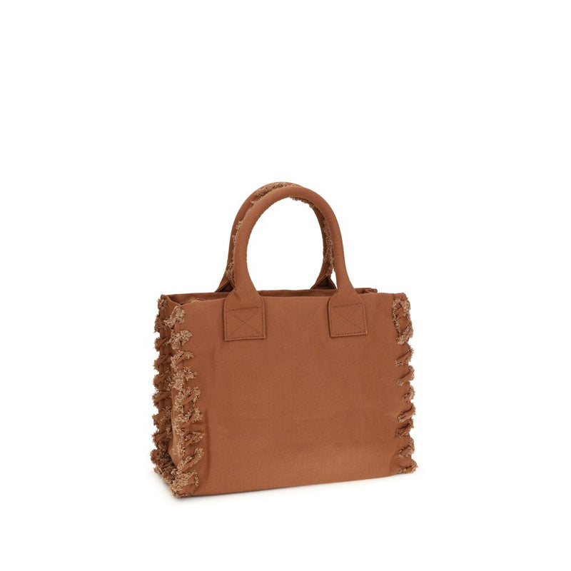 PINKO Brown Cotton Shoulder Bag - Stylish & Functional Tote