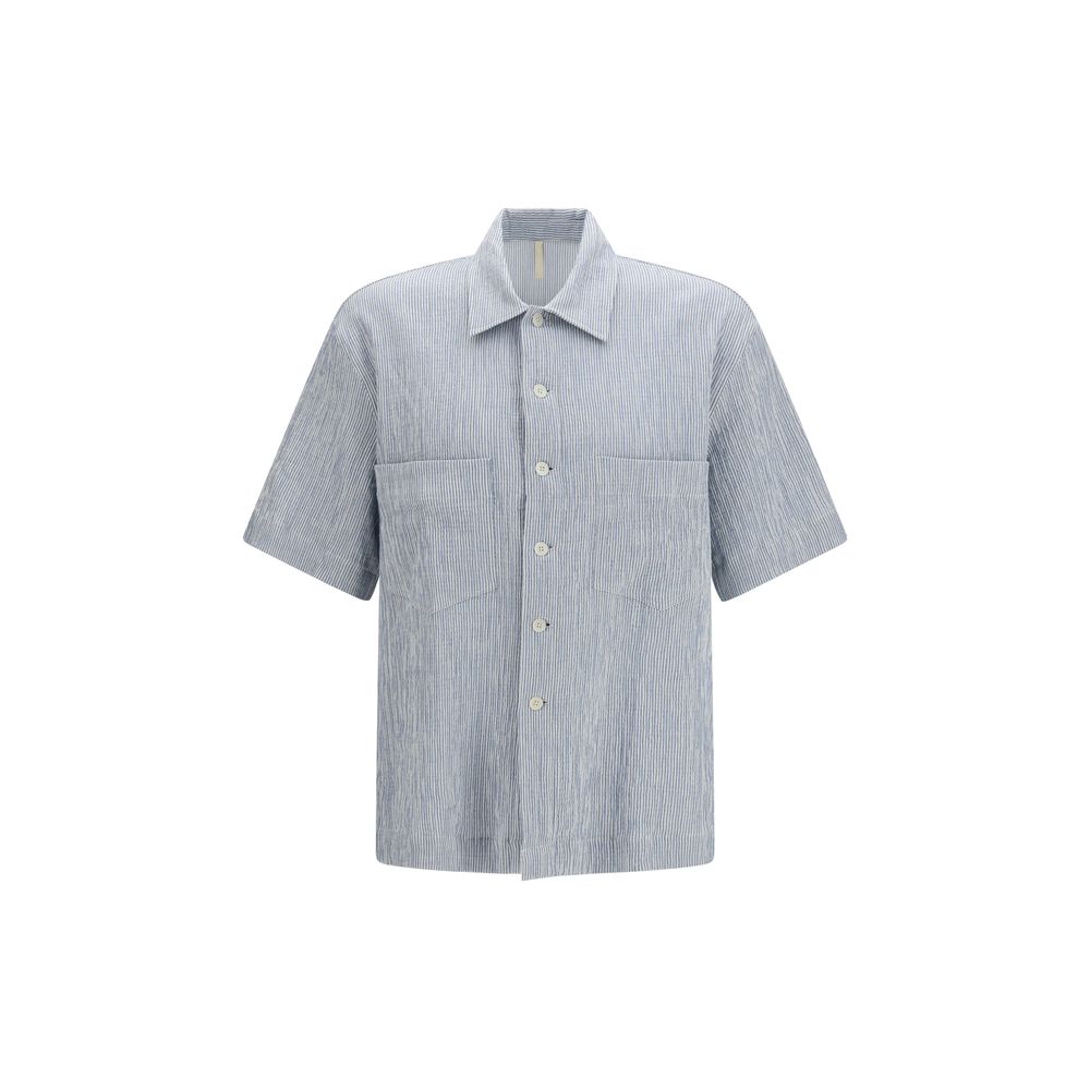 Chemise en Coton à Motif Bleu Adam de Sunflower
