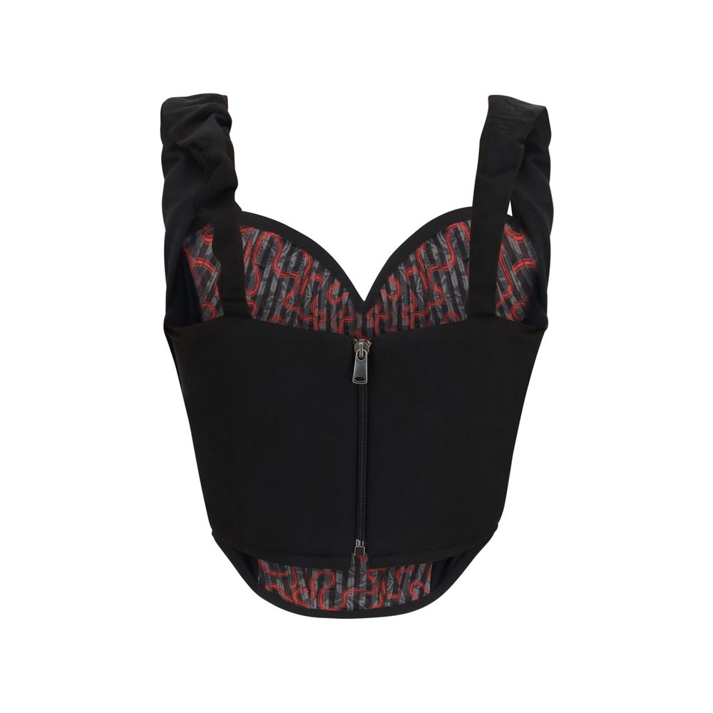 Vivienne Westwood Sunday Corset Top - Black Polyester Blouse
