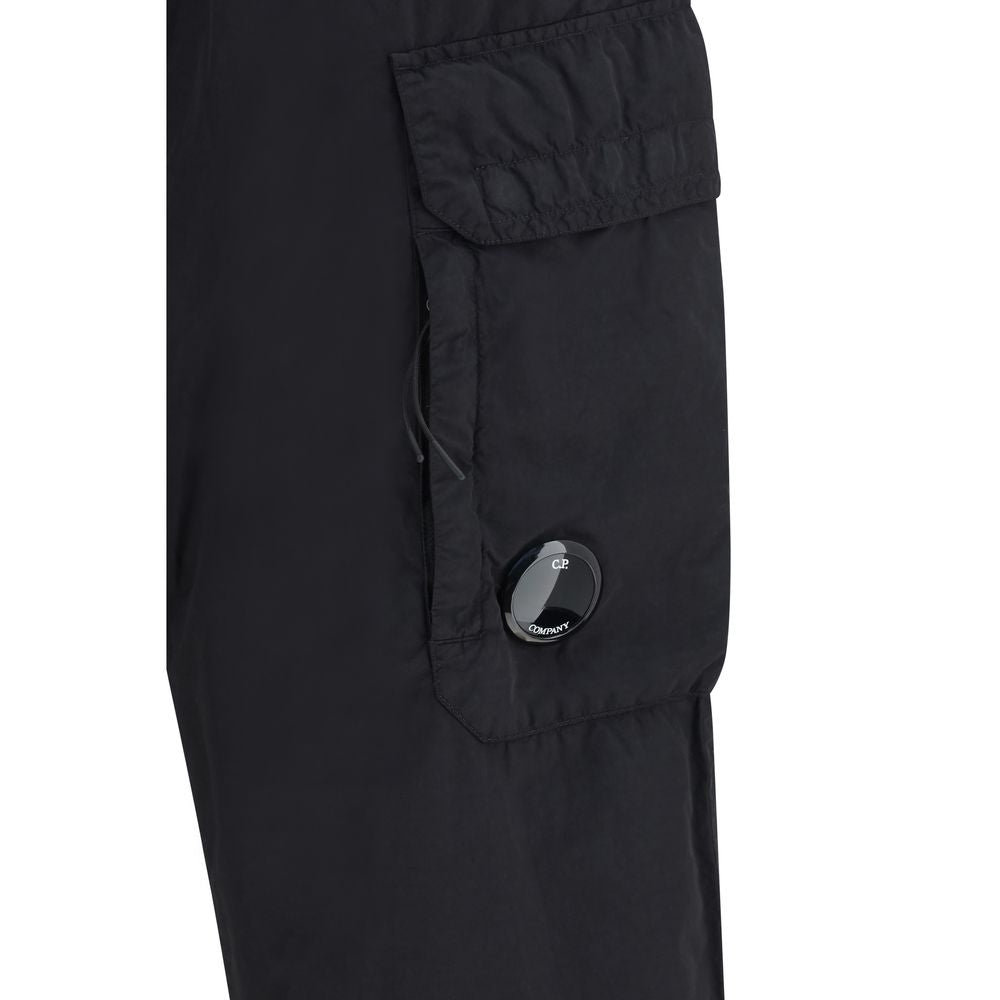 C.P. Company Black Polyamide Cargo Pants - SS26