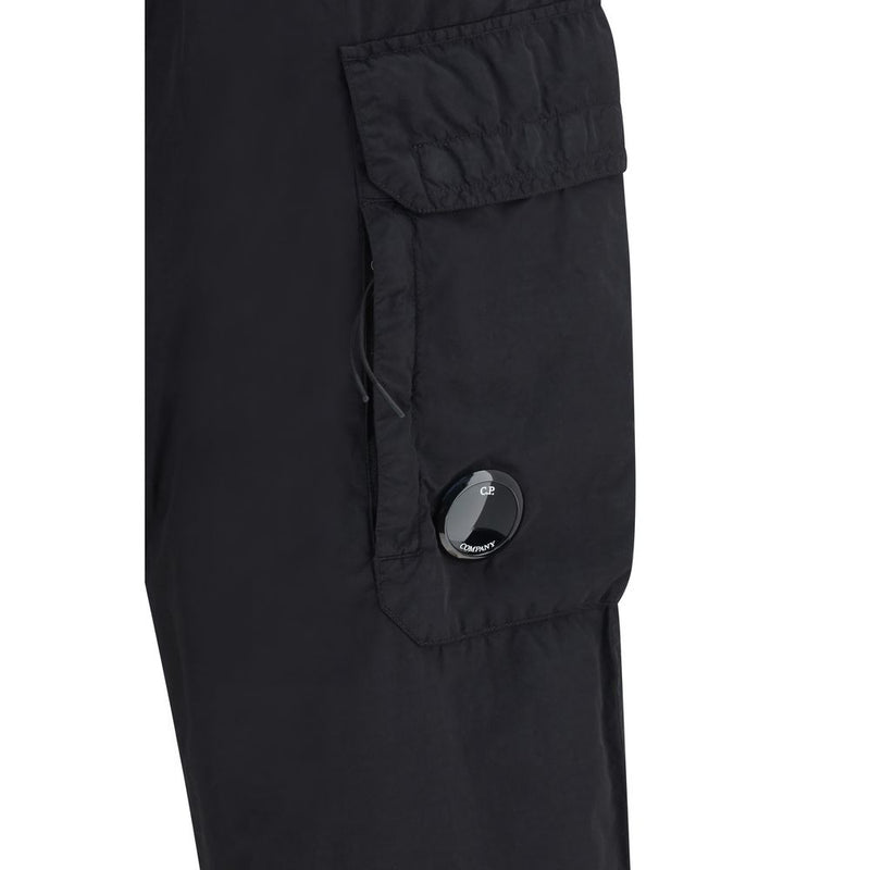 C.P. Company Black Polyamide Cargo Pants - SS26