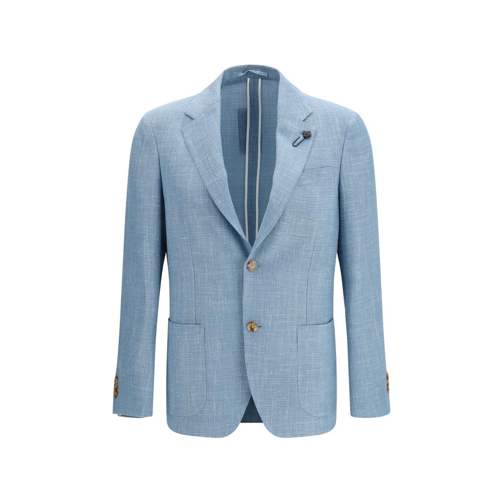Lardini Blue Silk Blazer - Elegant & Contemporary Design
