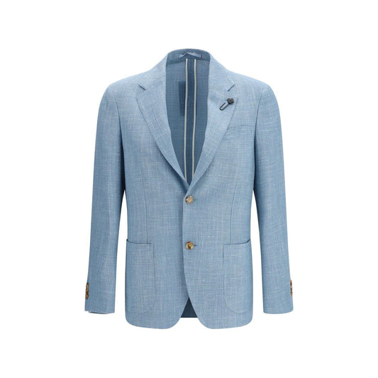 Lardini Blue Silk Blazer - Elegant & Contemporary Design