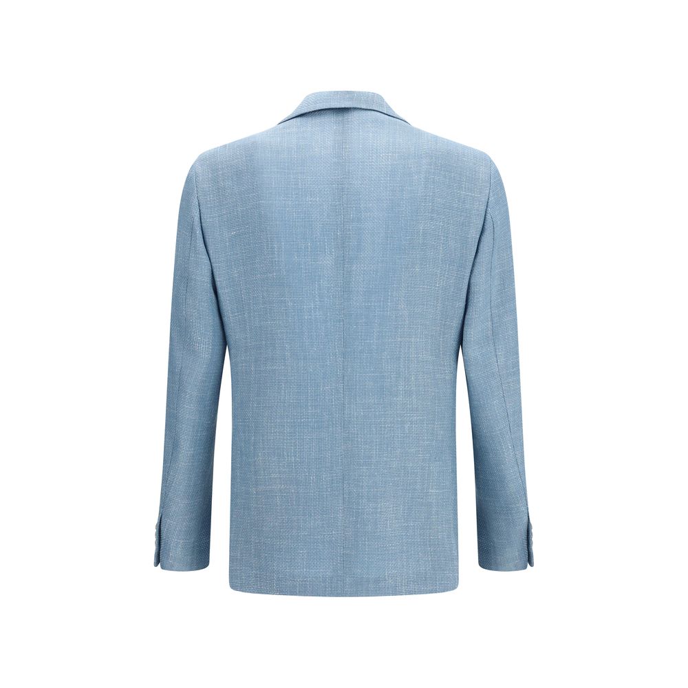Lardini Blue Silk Blazer - Elegant & Contemporary Design