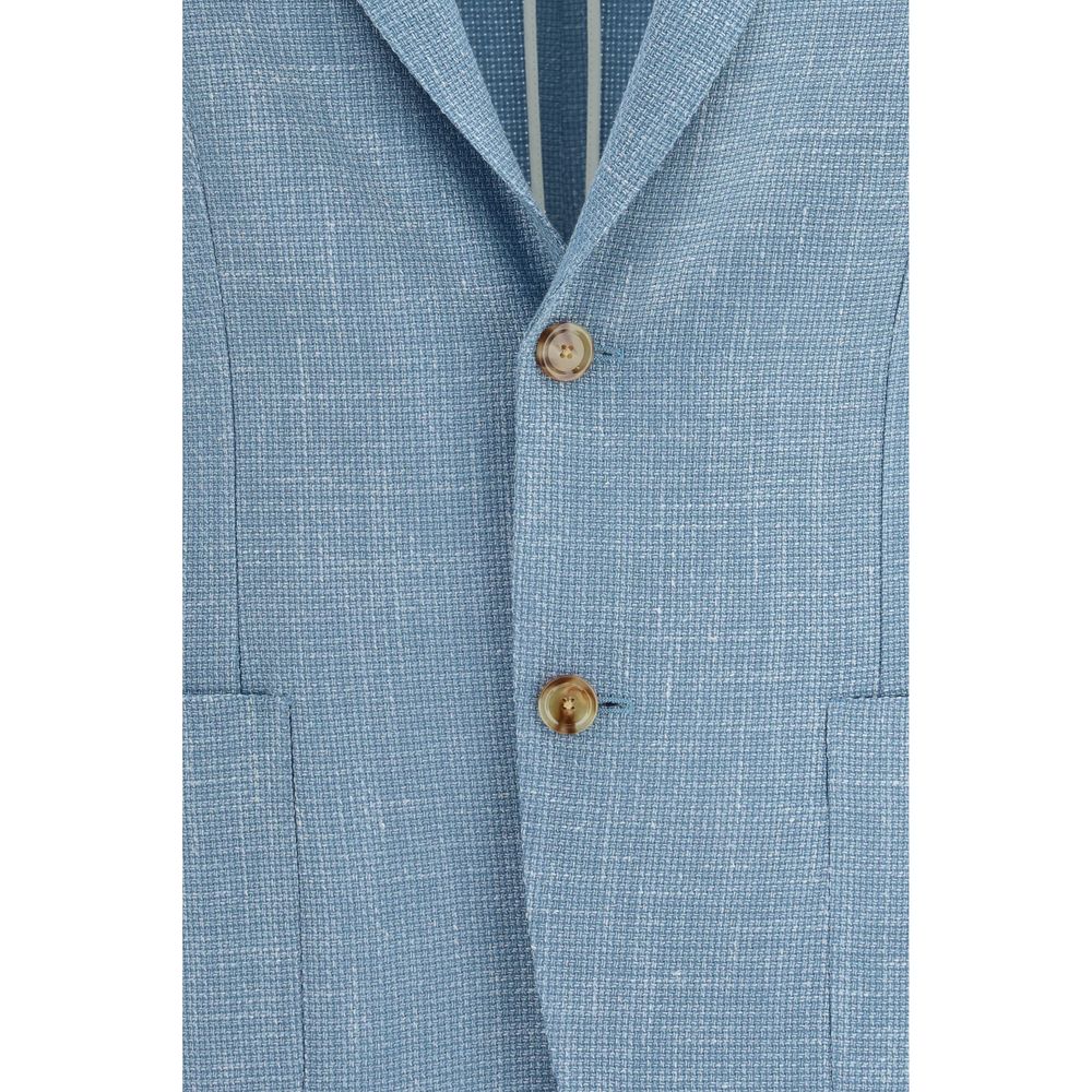 Lardini Blue Silk Blazer - Elegant & Contemporary Design