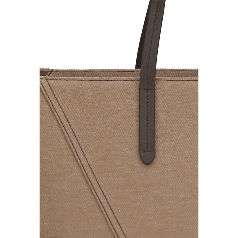 Brunello Cucinelli Beige Cotton Shoulder Bag - Elegant Tote