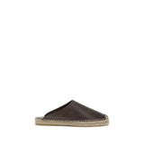 Brunello Cucinelli Brown Calf Leather Bos Taurus Espadrilles