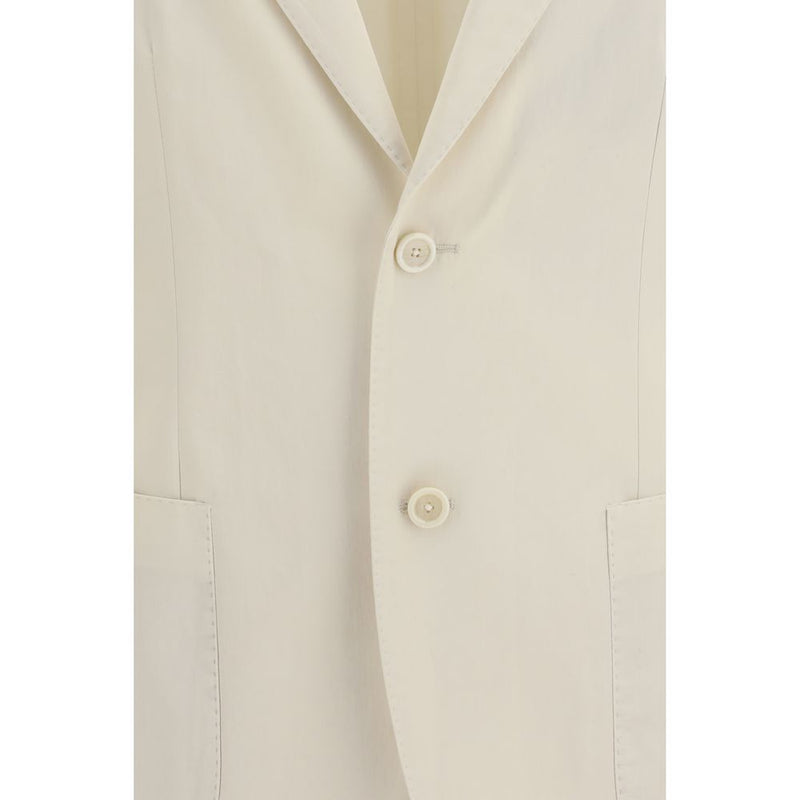 Lardini White Cotton Blazer for Men