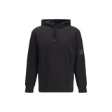 C.P. Company Sweatshirt en Coton Noir avec Capuche
