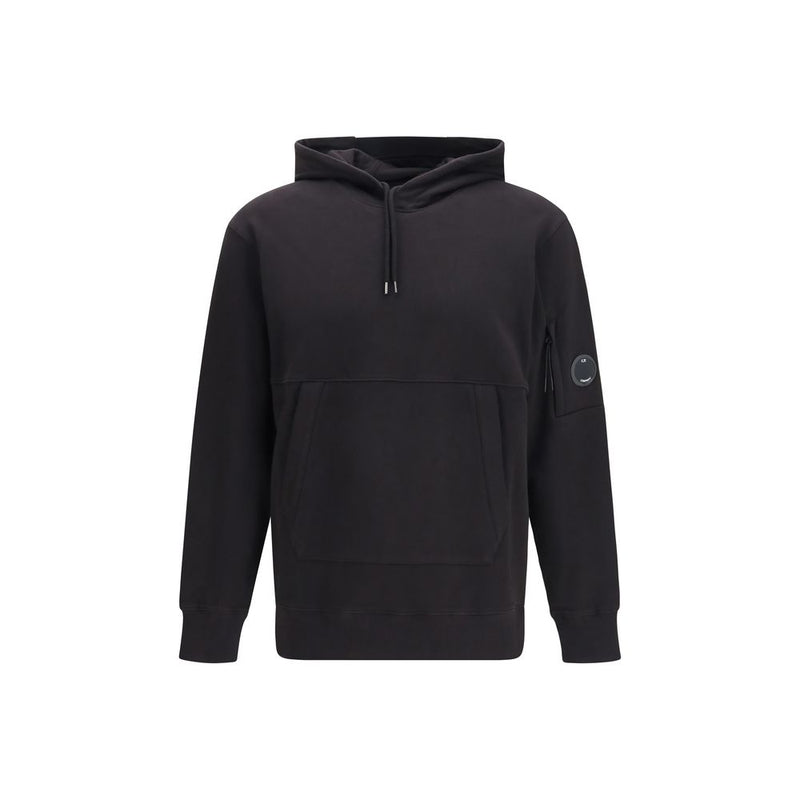 C.P. Company Sweatshirt en Coton Noir avec Capuche