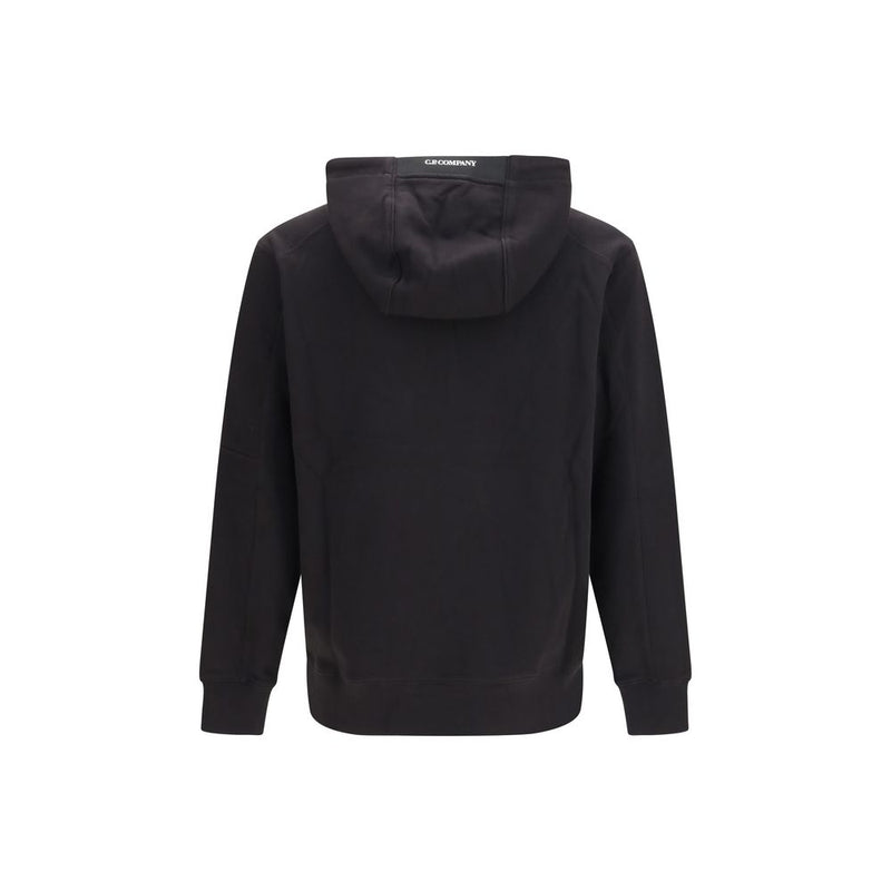 C.P. Company Sweatshirt en Coton Noir avec Capuche