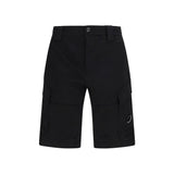 C.P. Company Black Cotton Bermuda Shorts for Men