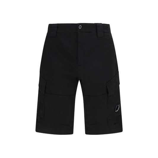 C.P. Company Black Cotton Bermuda Shorts for Men
