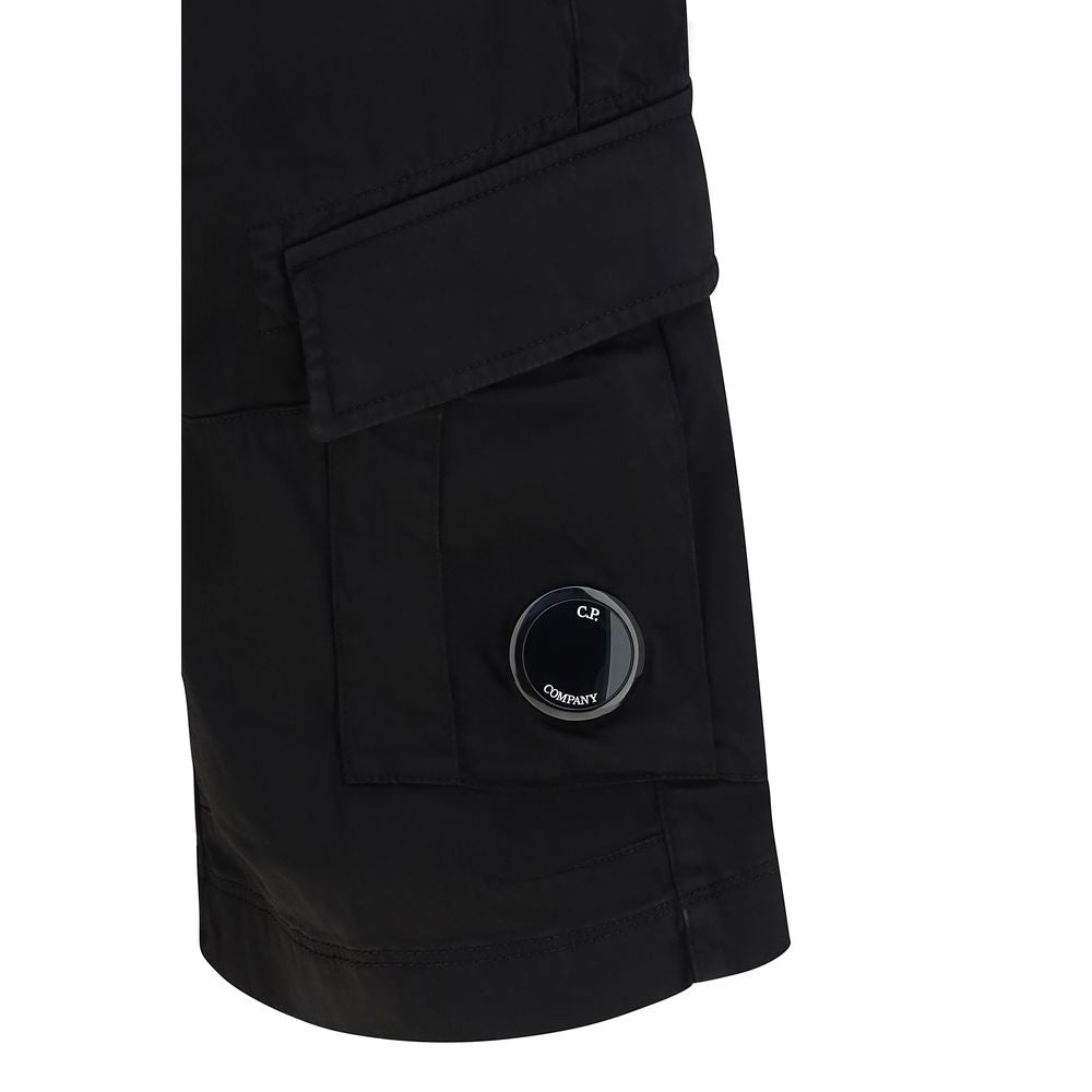 C.P. Company Black Cotton Bermuda Shorts for Men
