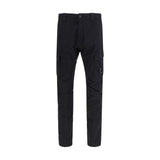 C.P. Company Black Cotton Cargo Pants for Men