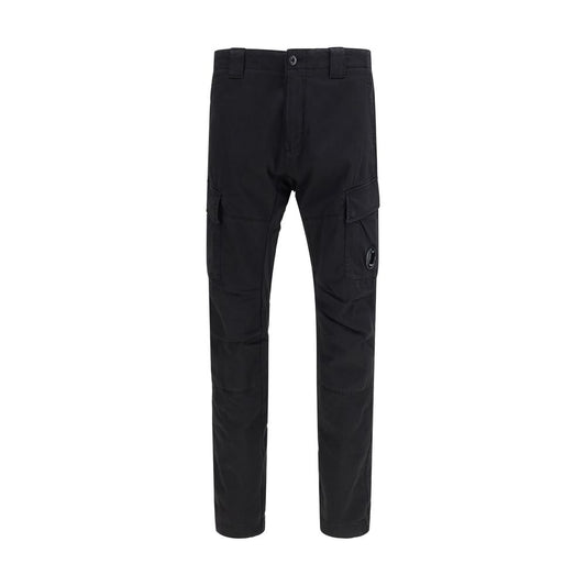 C.P. Company Black Cotton Cargo Pants for Men