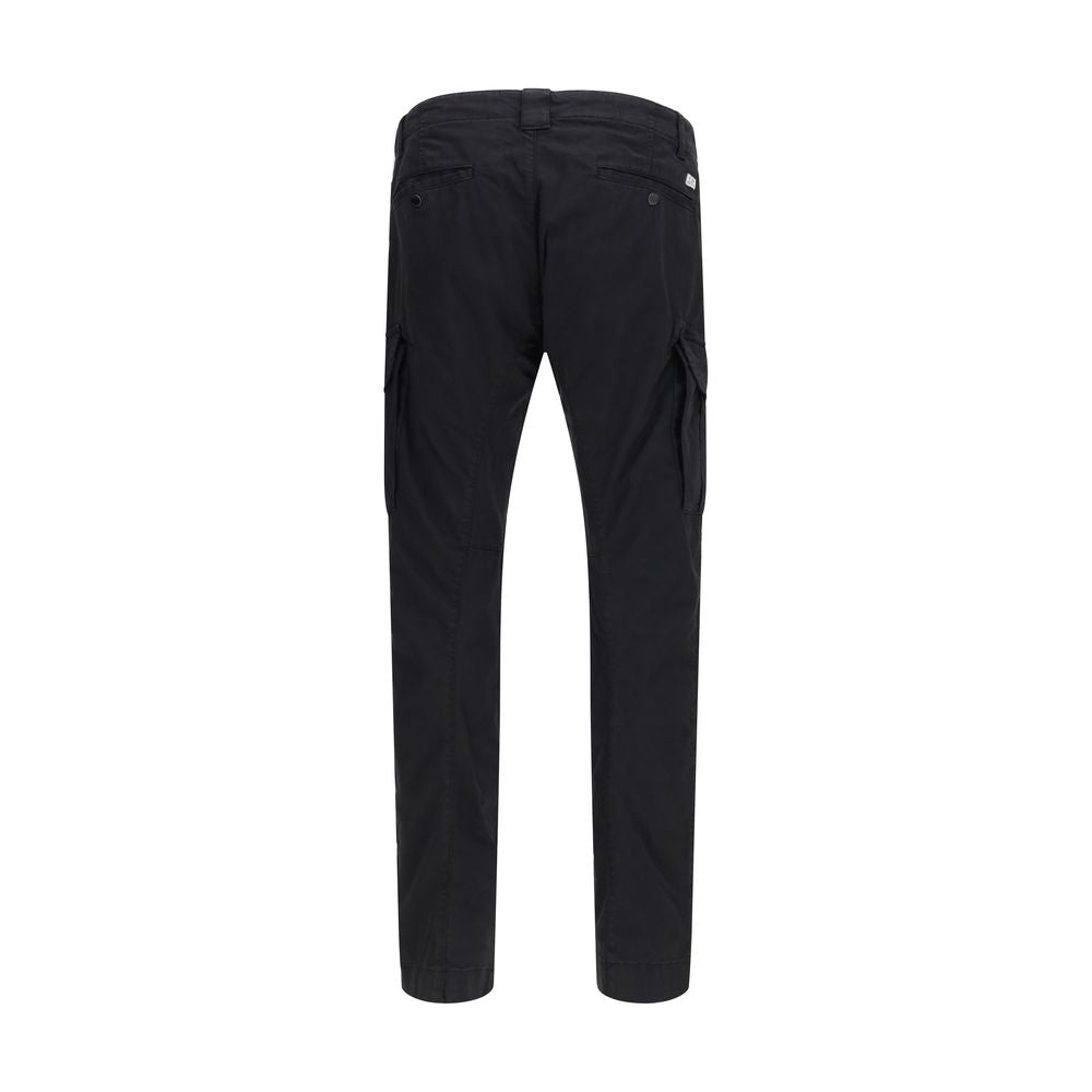 C.P. Company Black Cotton Cargo Pants for Men