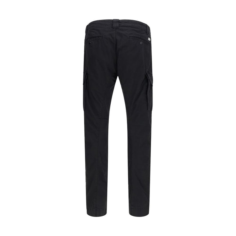 C.P. Company Black Cotton Cargo Pants for Men