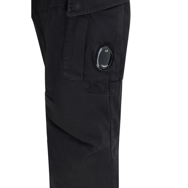C.P. Company Black Cotton Cargo Pants for Men