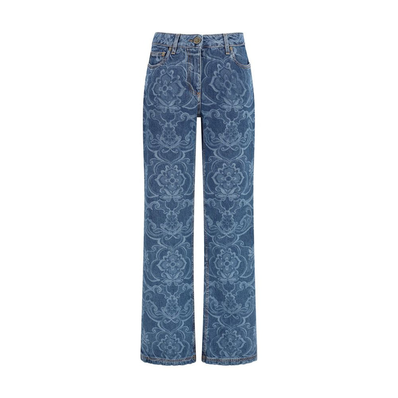 Jean évasé Etro en coton bleu