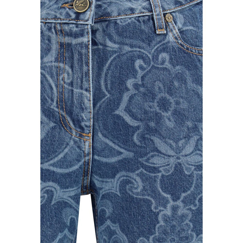 Jean évasé Etro en coton bleu