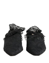 Dolce & Gabbana Black Lace Heels Sandals