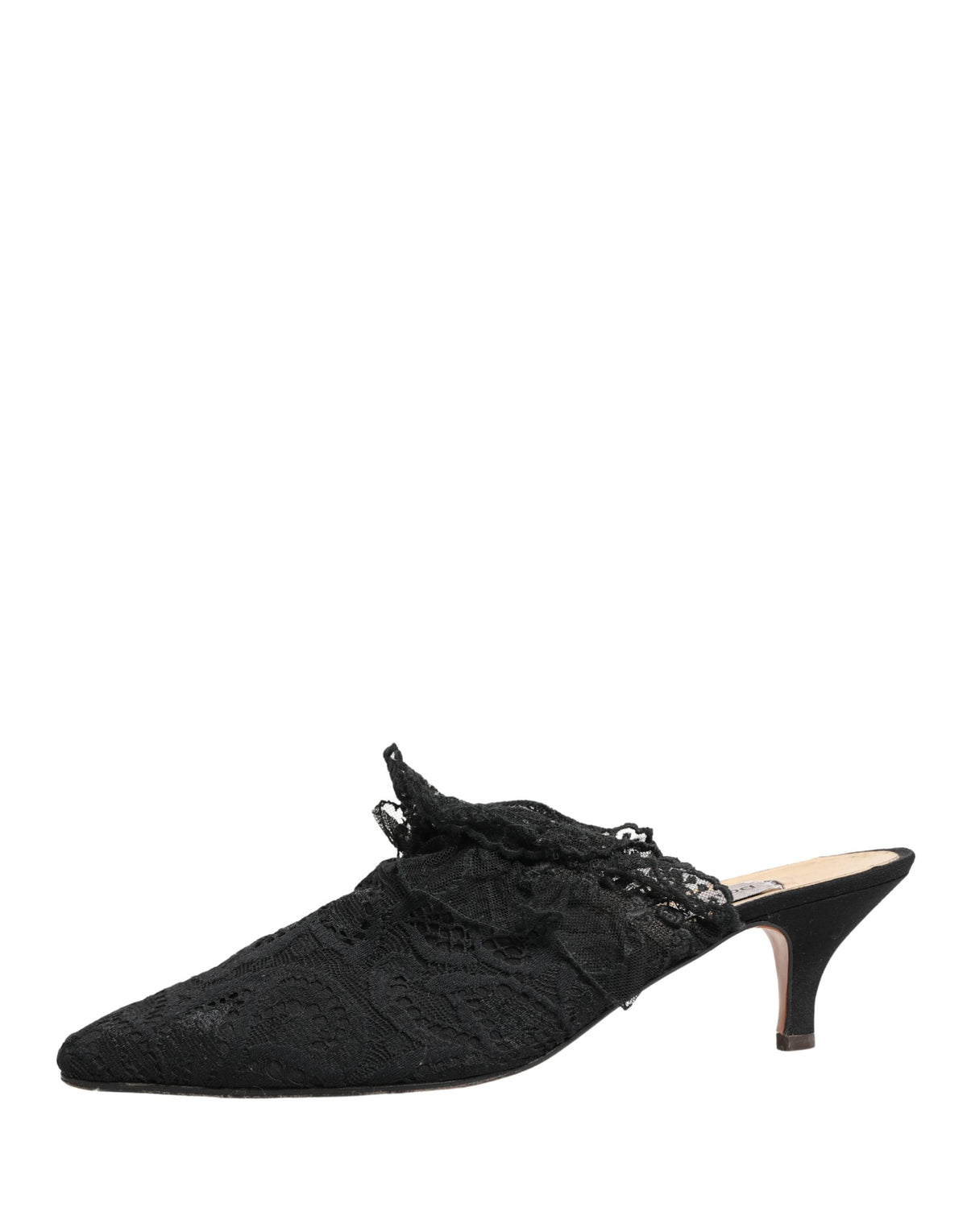 Dolce & Gabbana Black Lace Heels Sandals