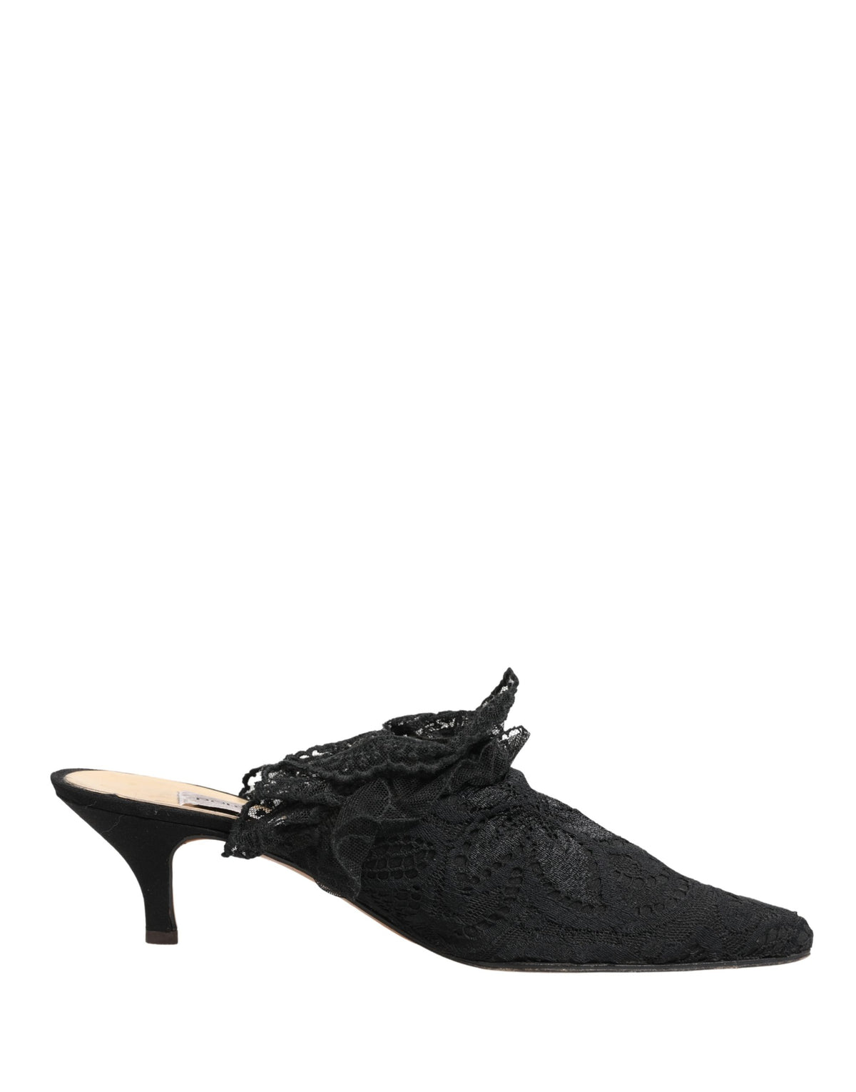 Dolce & Gabbana Black Lace Heels Sandals
