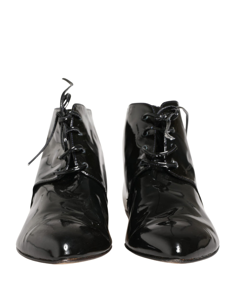 Dolce & Gabbana Black Leather Ankle Boots for Women