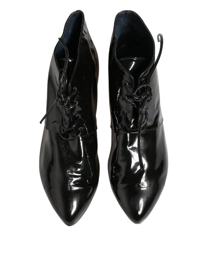 Dolce & Gabbana Black Leather Ankle Boots for Women