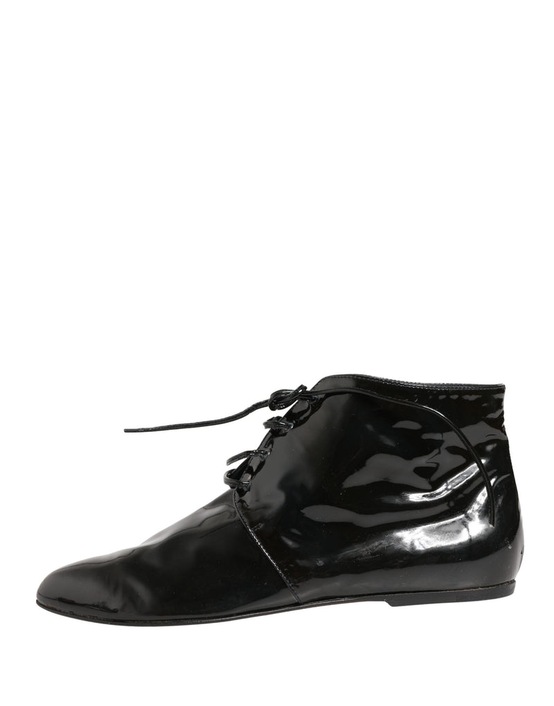 Dolce & Gabbana Black Leather Ankle Boots for Women