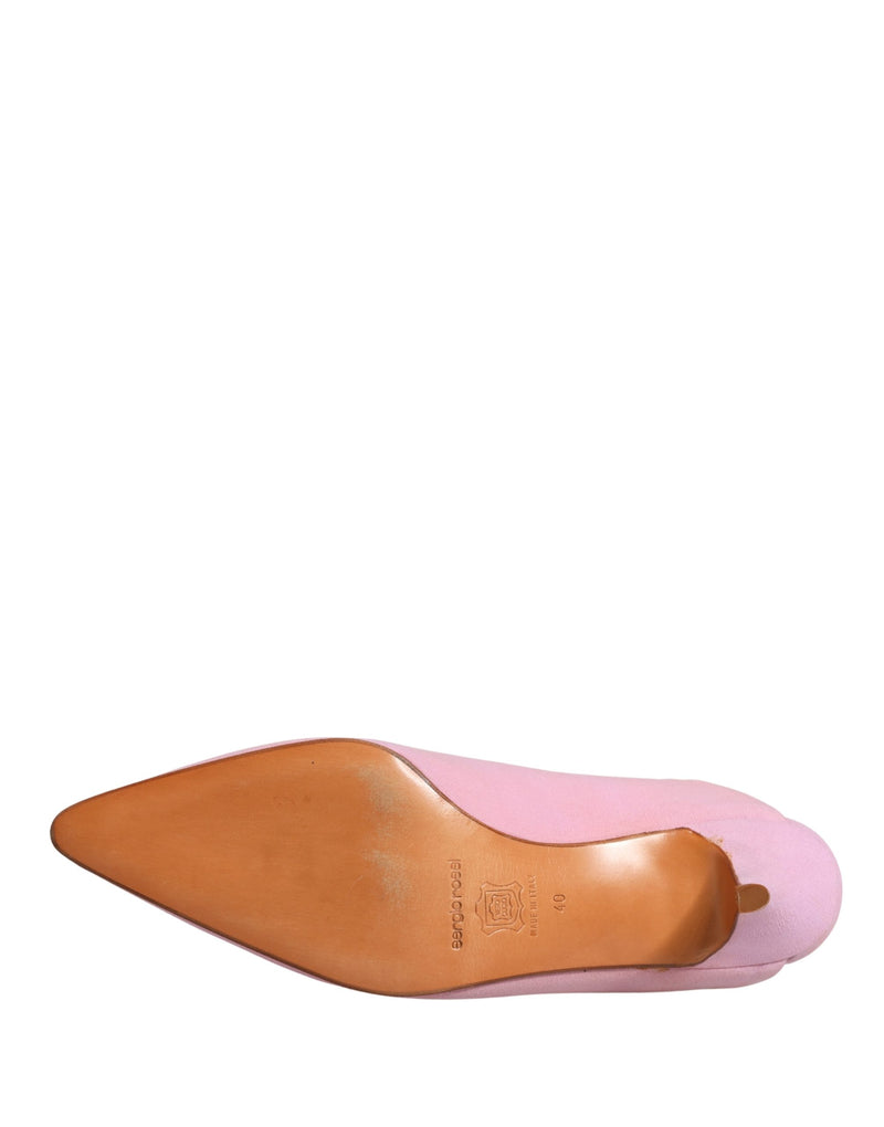 Dolce & Gabbana Pink Suede Heeled Mules - Authentic Collaboration
