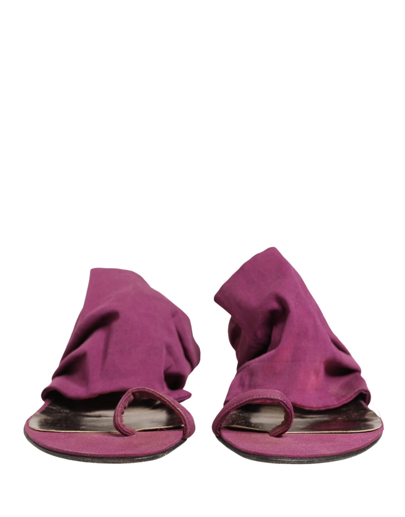 Dolce & Gabbana Violet Heels Sandals - Authentic Italian Design