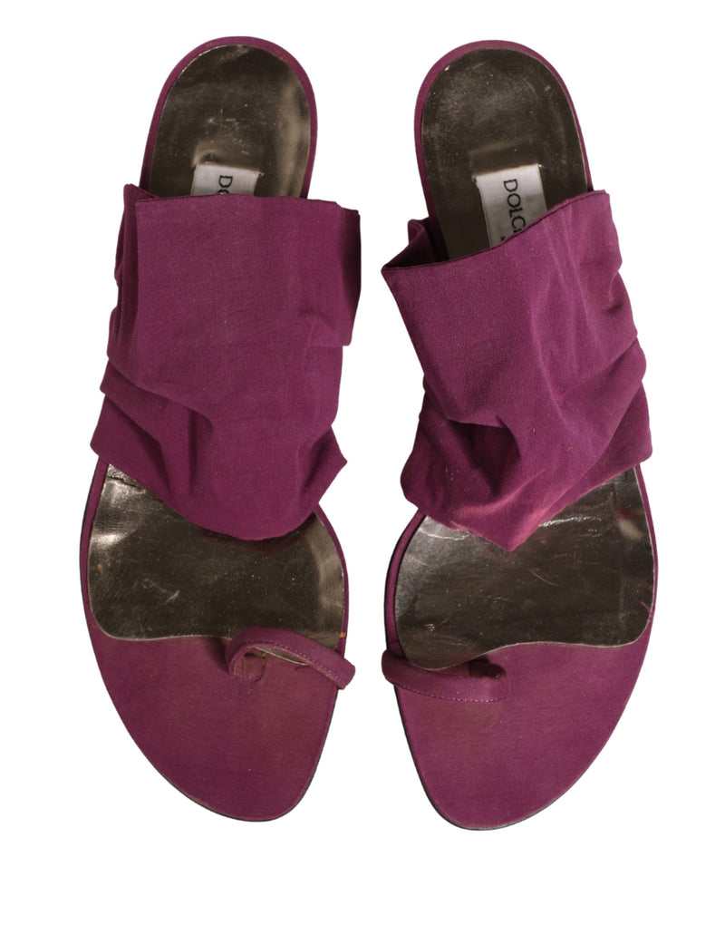 Dolce & Gabbana Violet Heels Sandals - Authentic Italian Design